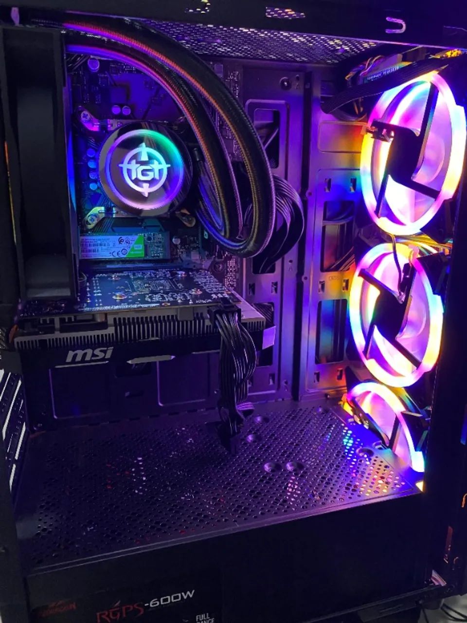 PC GAMER COMPLETO - i3 8100 + GTX 1650 + WATER COOLER