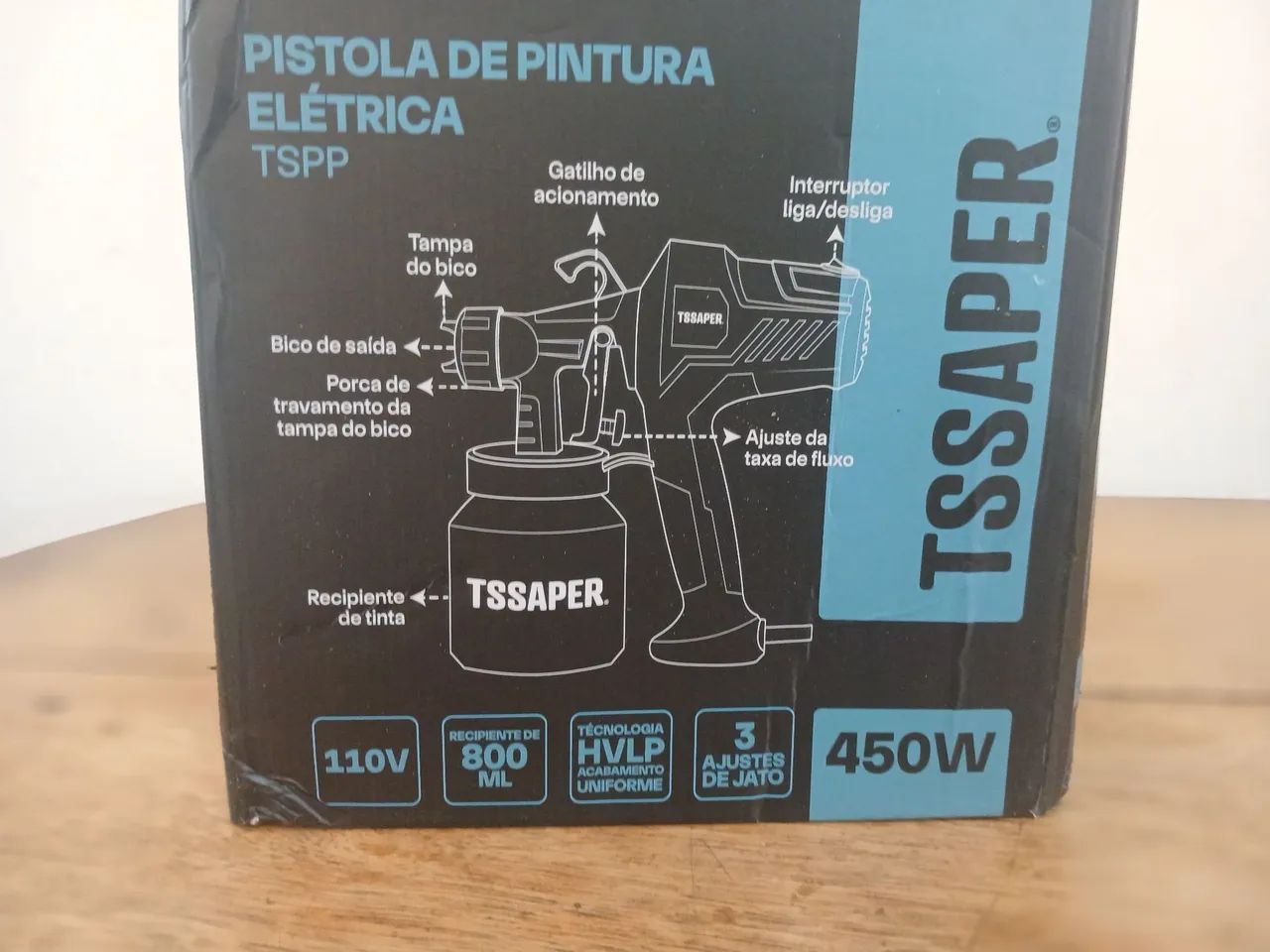 Pistola Elétrica Para Pintura Pulverizador de Tinta  - Foto 4