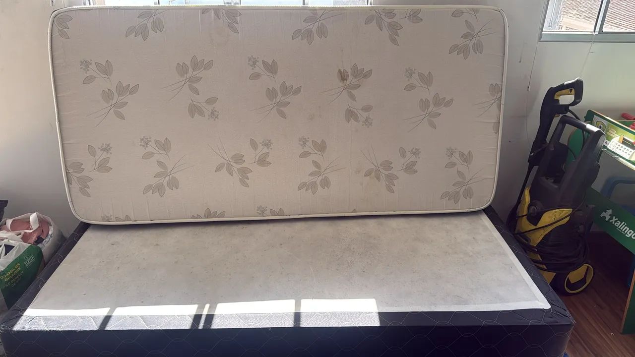 Cama box solteiro usada + colchão usado  - Foto 2