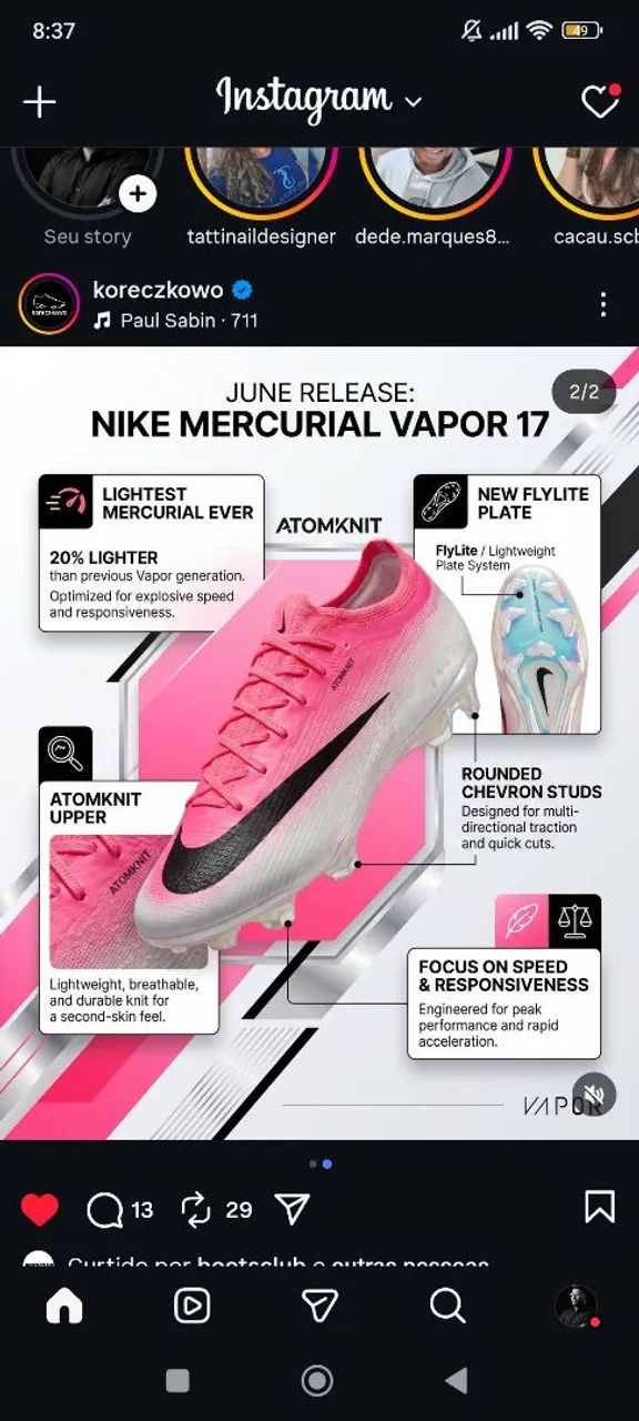 Chuteira Nike Mercurial vapor 17 2026/27 - Foto 5