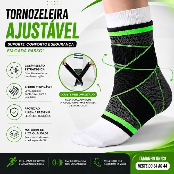 Tornozeleira de Compressão com Suporte e Ajuste - Foto 5