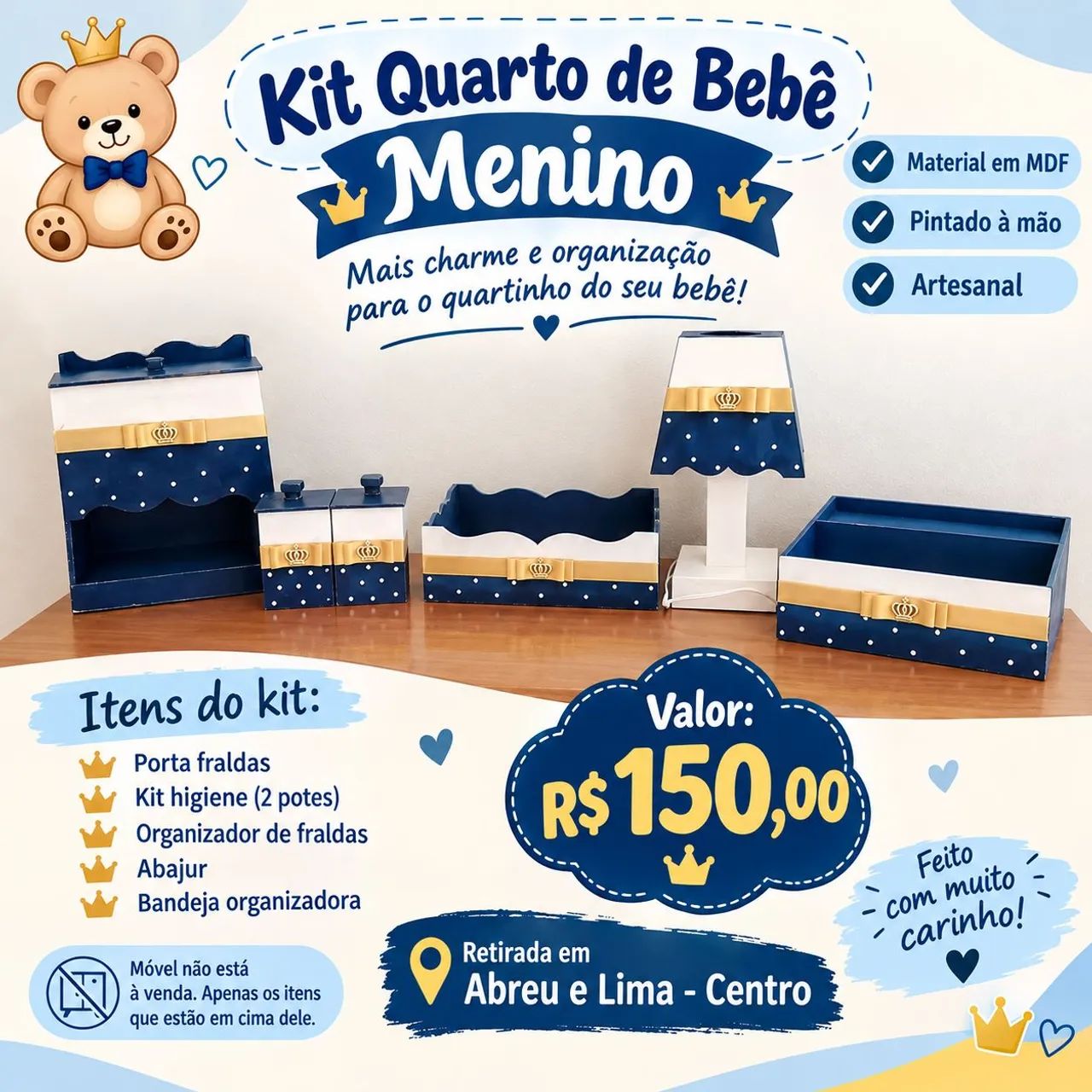 Kit Quarto de bebê -  Menino 