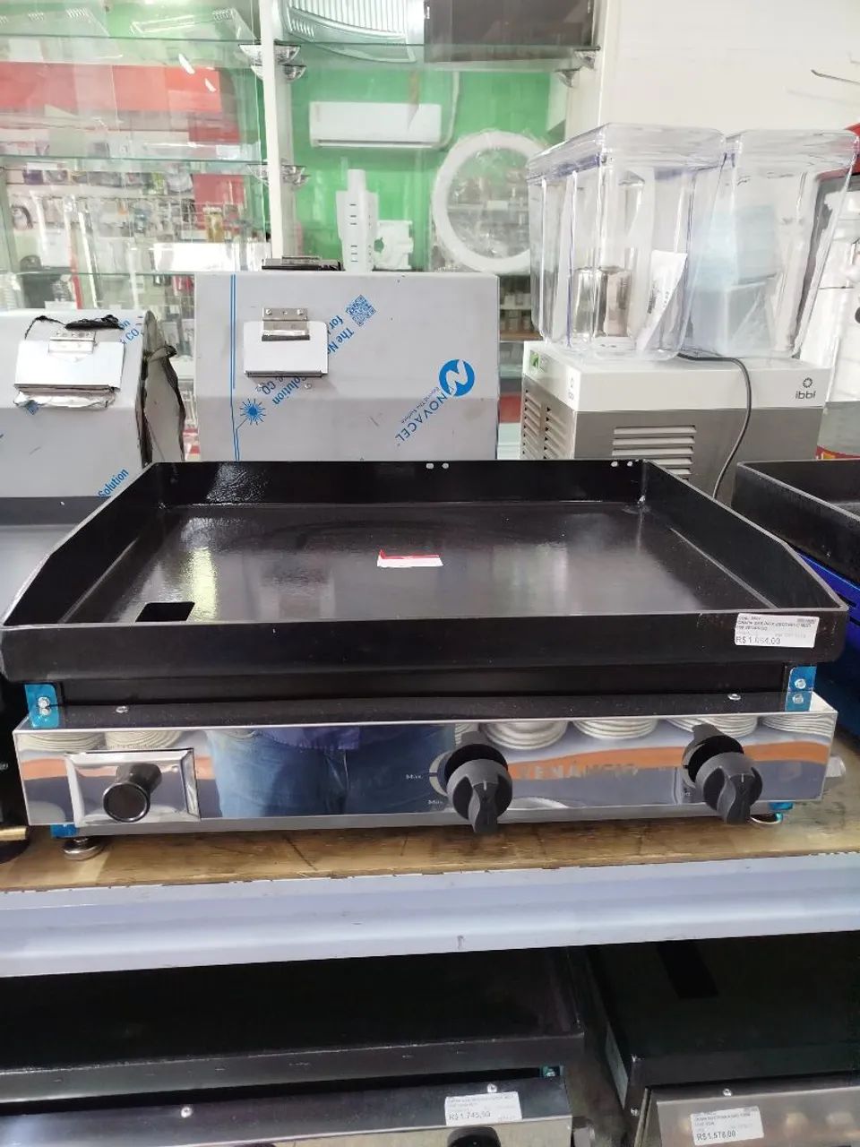 Chapa a gás inox escovado 65cm Venâncio 