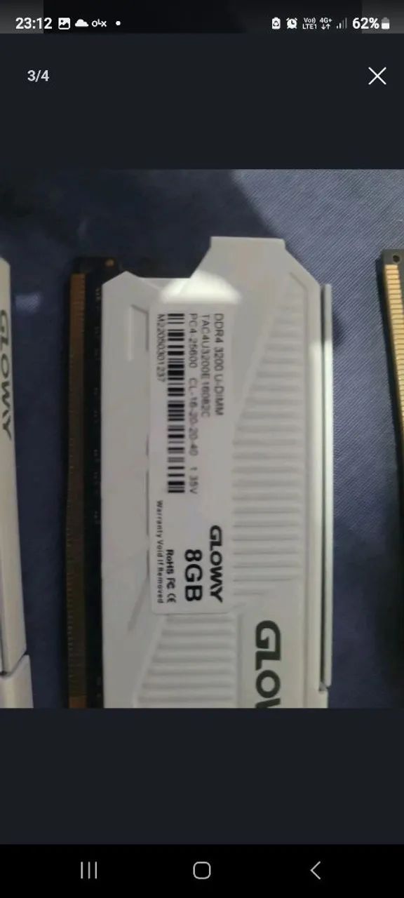 Ddr4 gloway 8gb 3200ghz