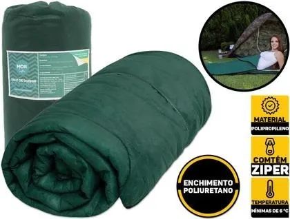 Saco de Dormir Solteiro para Acampamento, Camping e Viagens + Sacola de Transporte