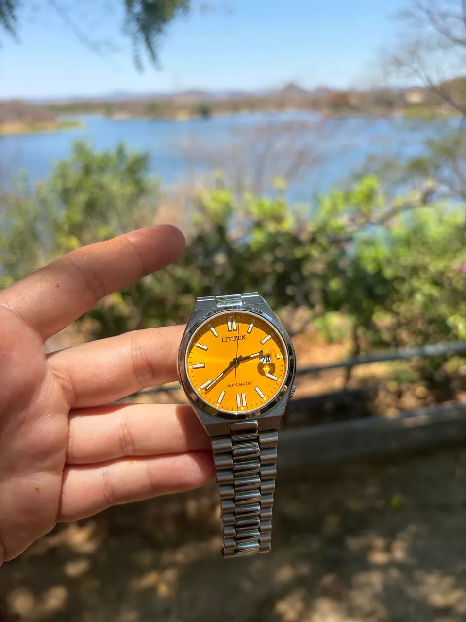 Relógio Citizen Tsuyosa Automático Amarelo - Foto 2