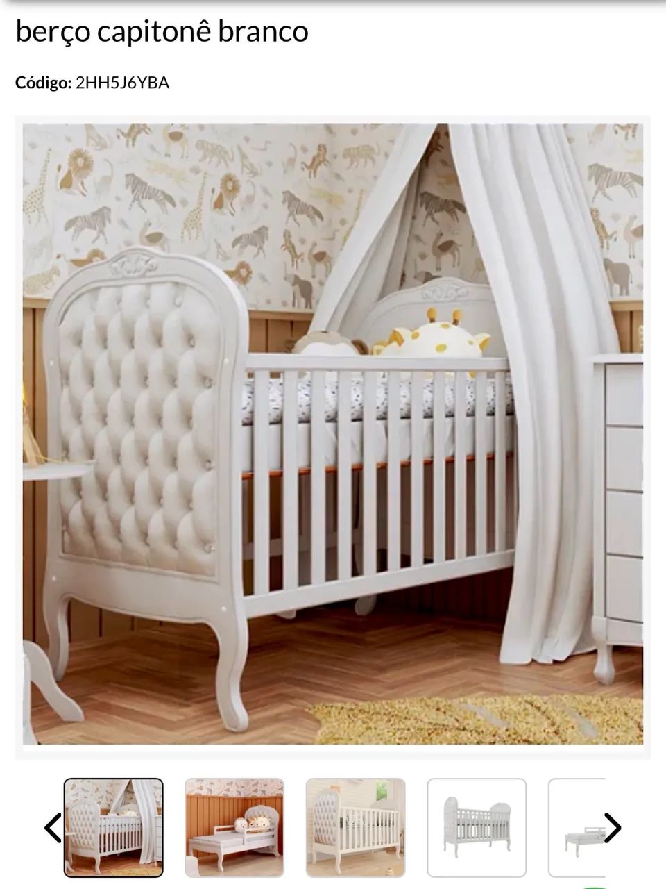Berço cama realeza com capitonê  - Foto 2