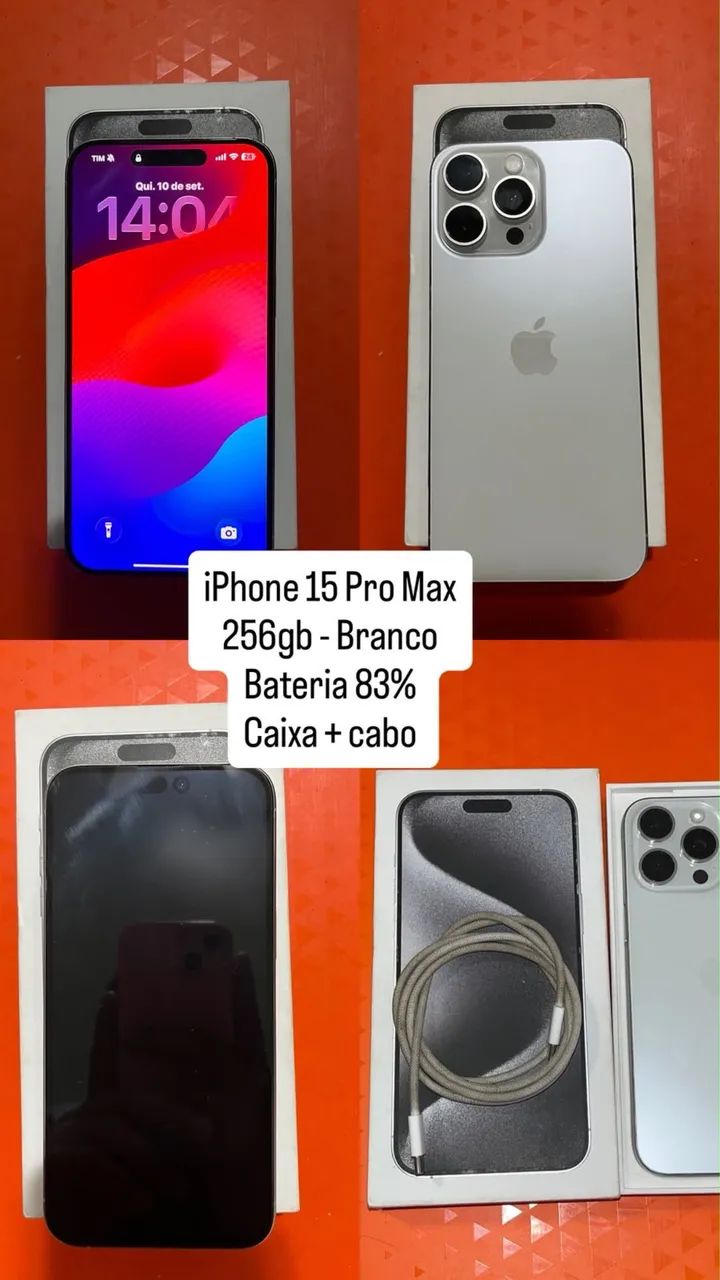 iPhone 15 pro Max branco 256gb - Foto 5