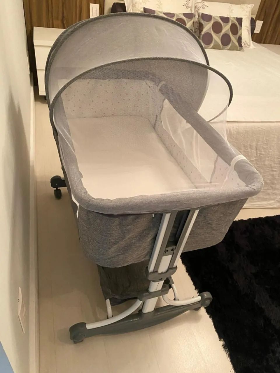 Berço De Balanço Para Bebês, com mosquiteiro, dobrável e leve. BIPDIP