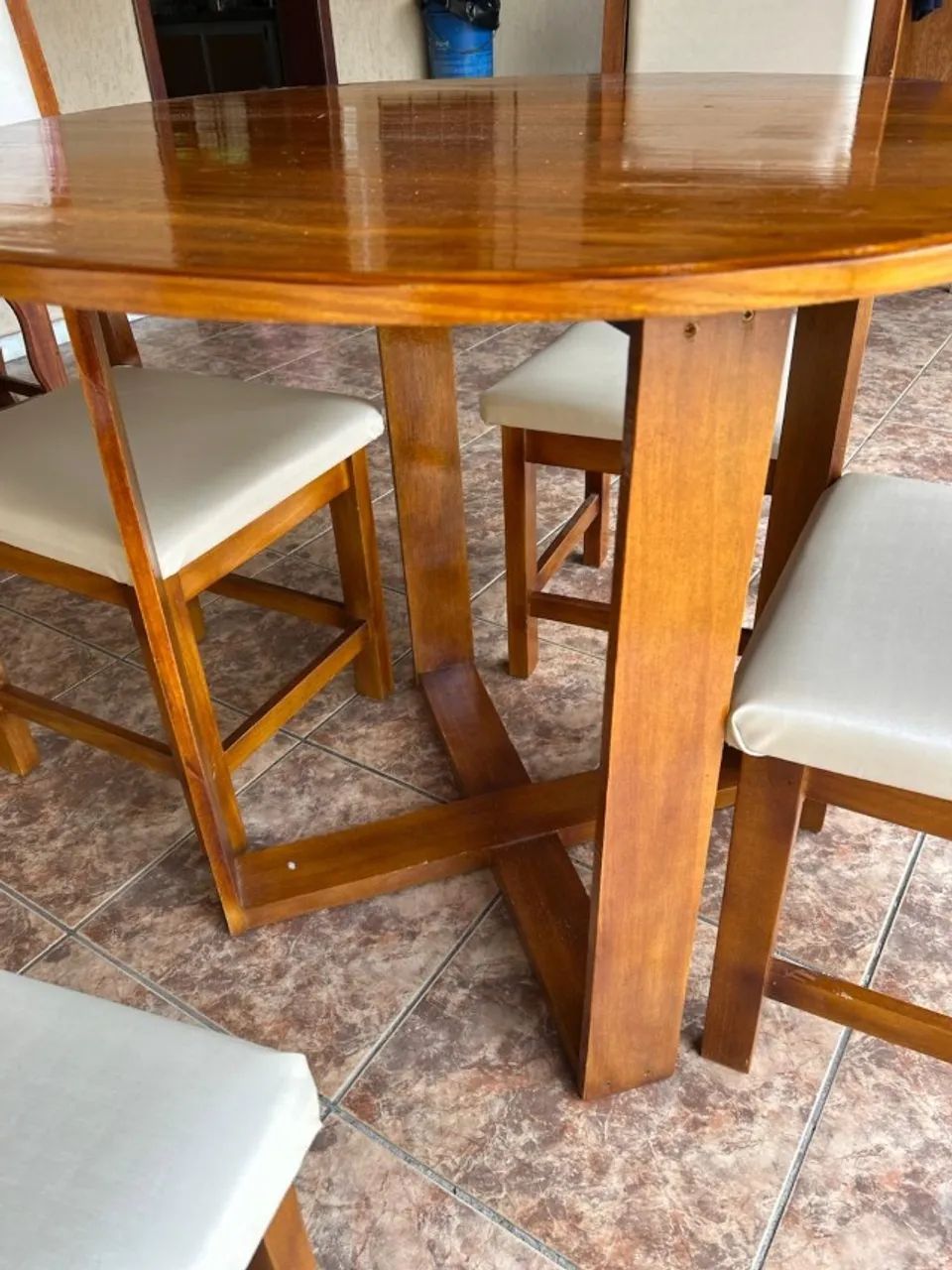 MESA DE JANTAR REDONDA - MADEIRA - Foto 5