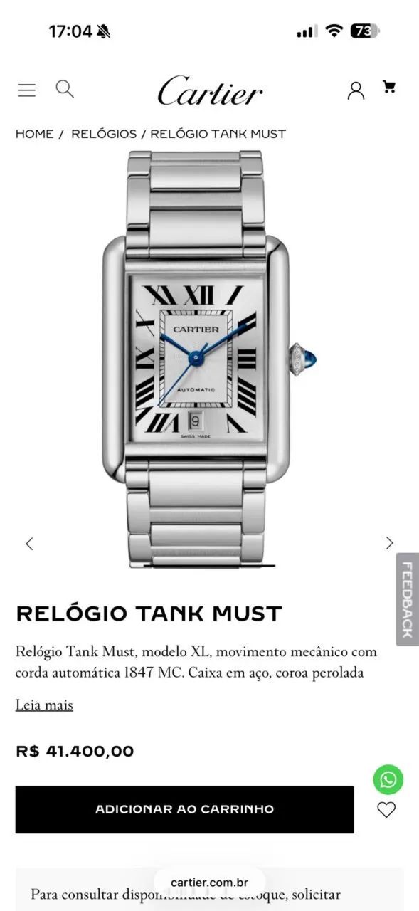CARTIER TANK MUST XL - Foto 3