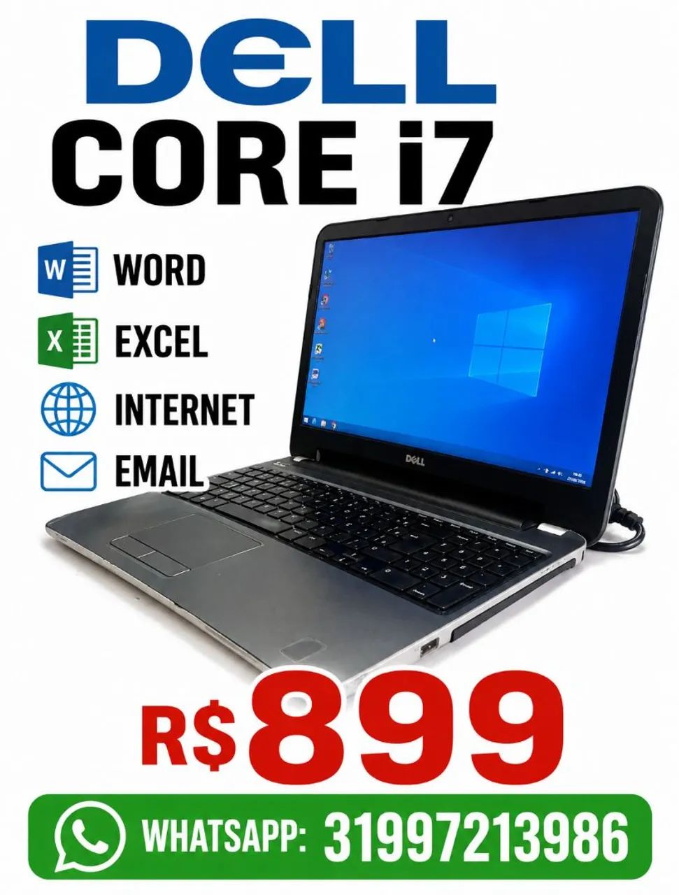 NOTEBOOK DELL CORE i7- PROMOÇÃO 02/09