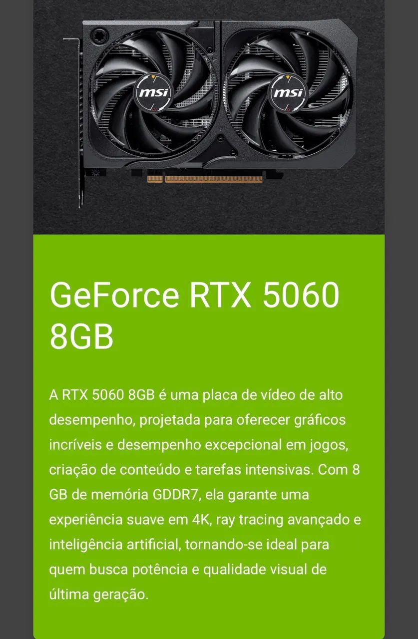 Pc Gamer | RYZEN 5 5600 | RTX 5060 | 16 RAM | 512GB - Foto 3