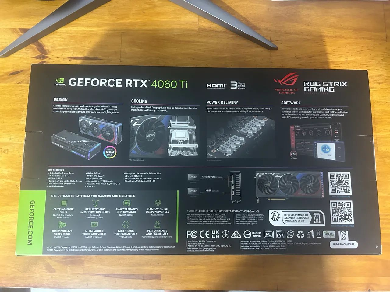 NVIDIA GeForce Rtx 4060 TI Rog Strix OC 8gb - Foto 4