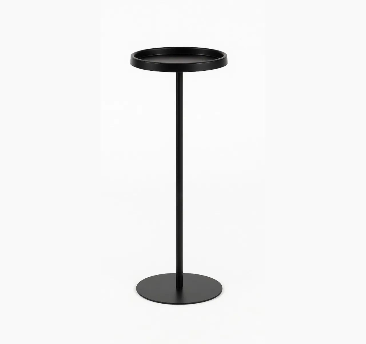 Mesa Lateral de Apoio Redonda Compacta 22cm Design Moderno Sofá Sala Quarto DISH