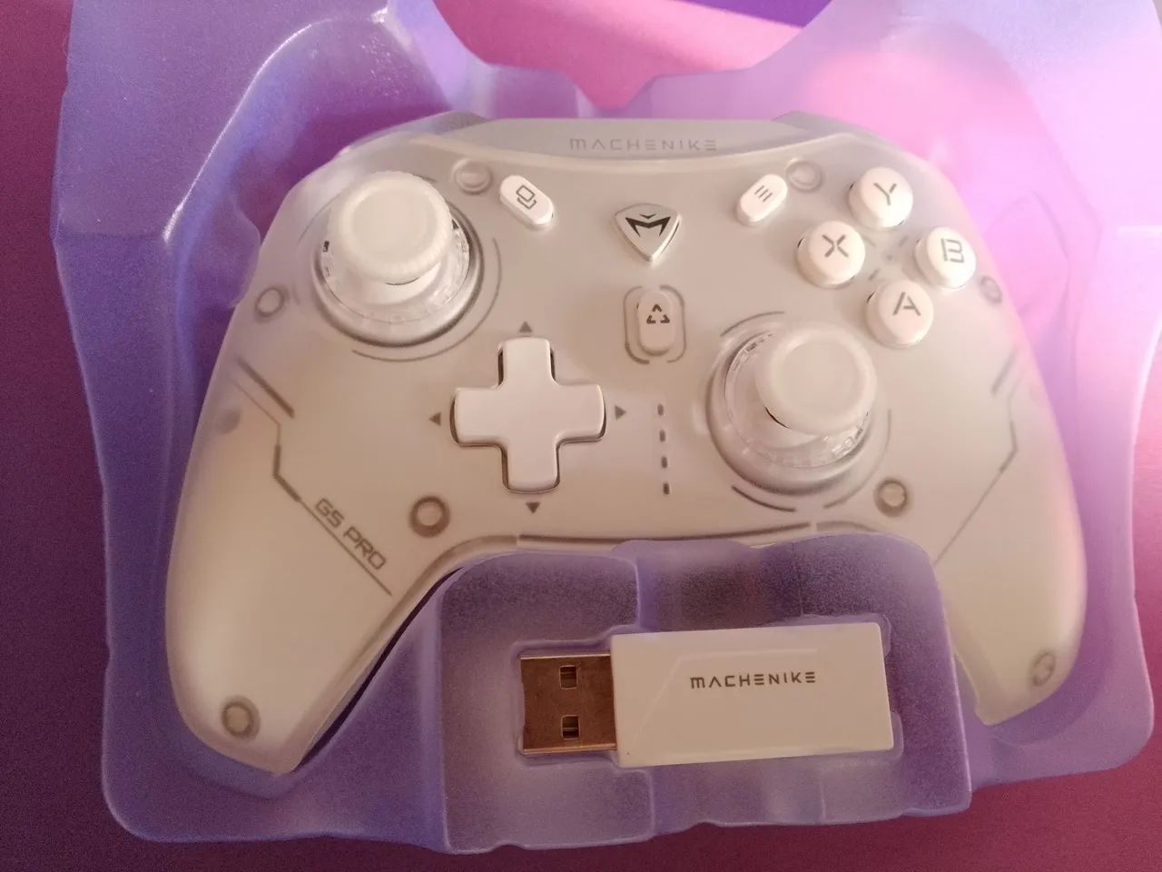 Controle Gamer compatível com Switch, Windows, ios, Android Machinike G5 Pro Branco - Foto 5