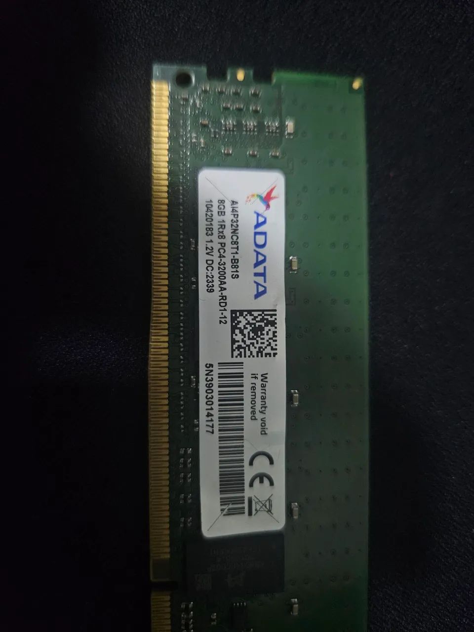Memória ram 8gb 3200mhz ecc461093495805071361