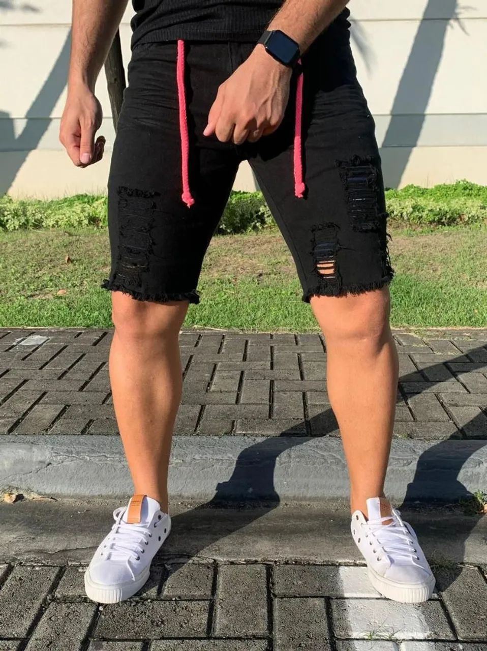 Kits de camisas de algodão com bermudas jeans  - Foto 3