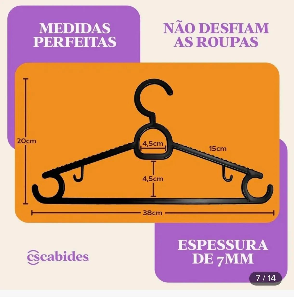 Kit 140 Cabides Novos  - Foto 5