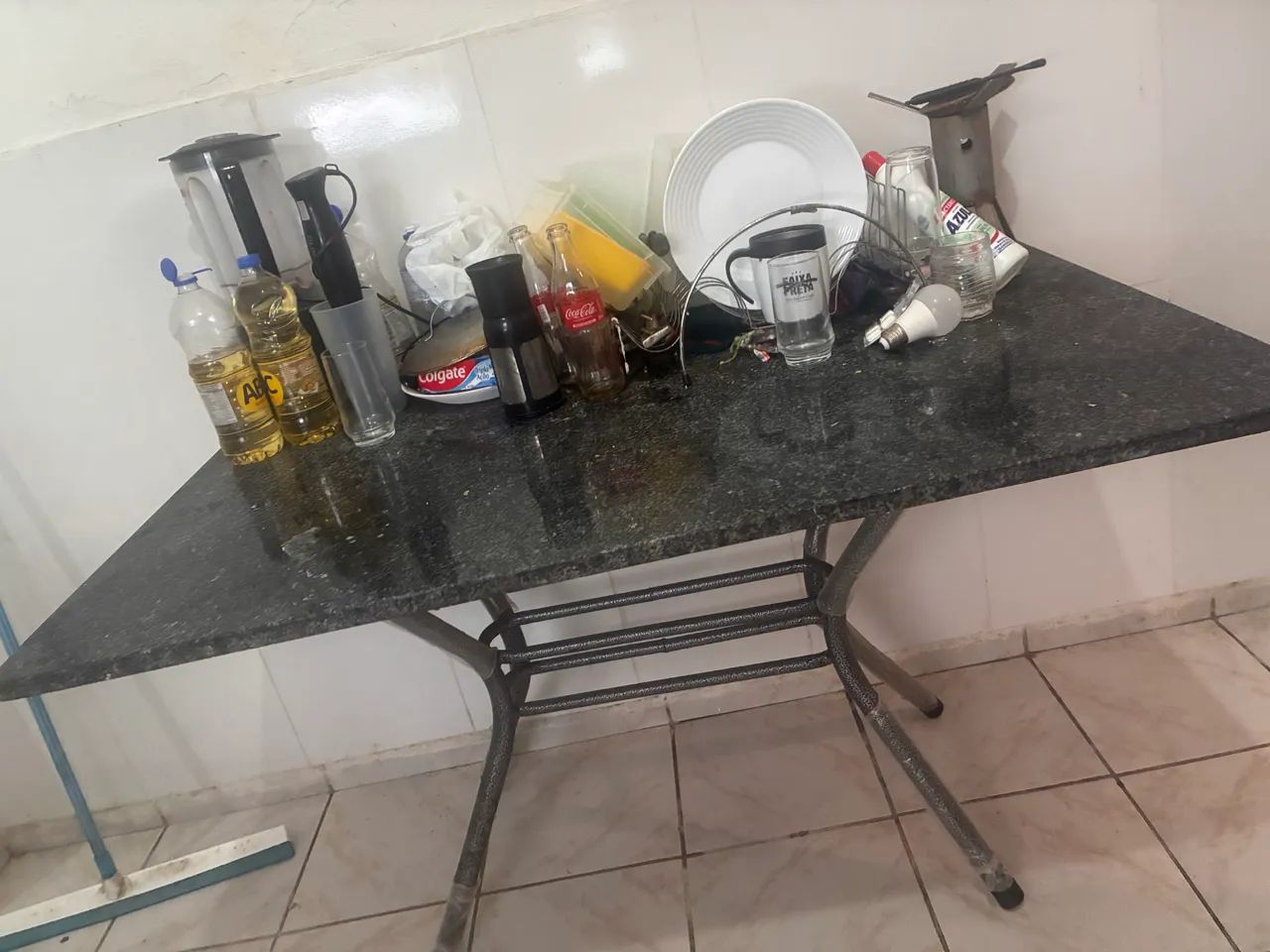 Mesa de mármore 4 cadeiras  - Foto 2