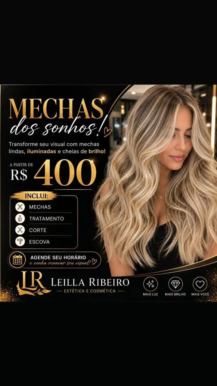 Mechas botox e mega hair 
