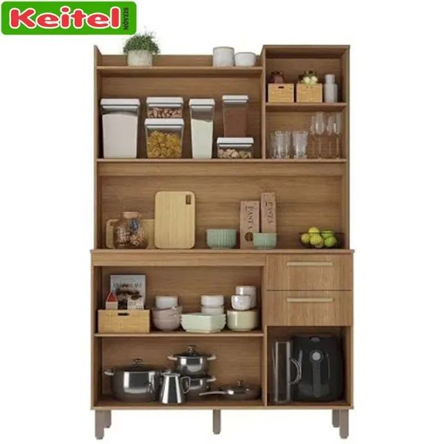 it Cozinha Compacta Luciane 6 Portas e 2 Gavetas Avelã / Avelã  - Foto 2