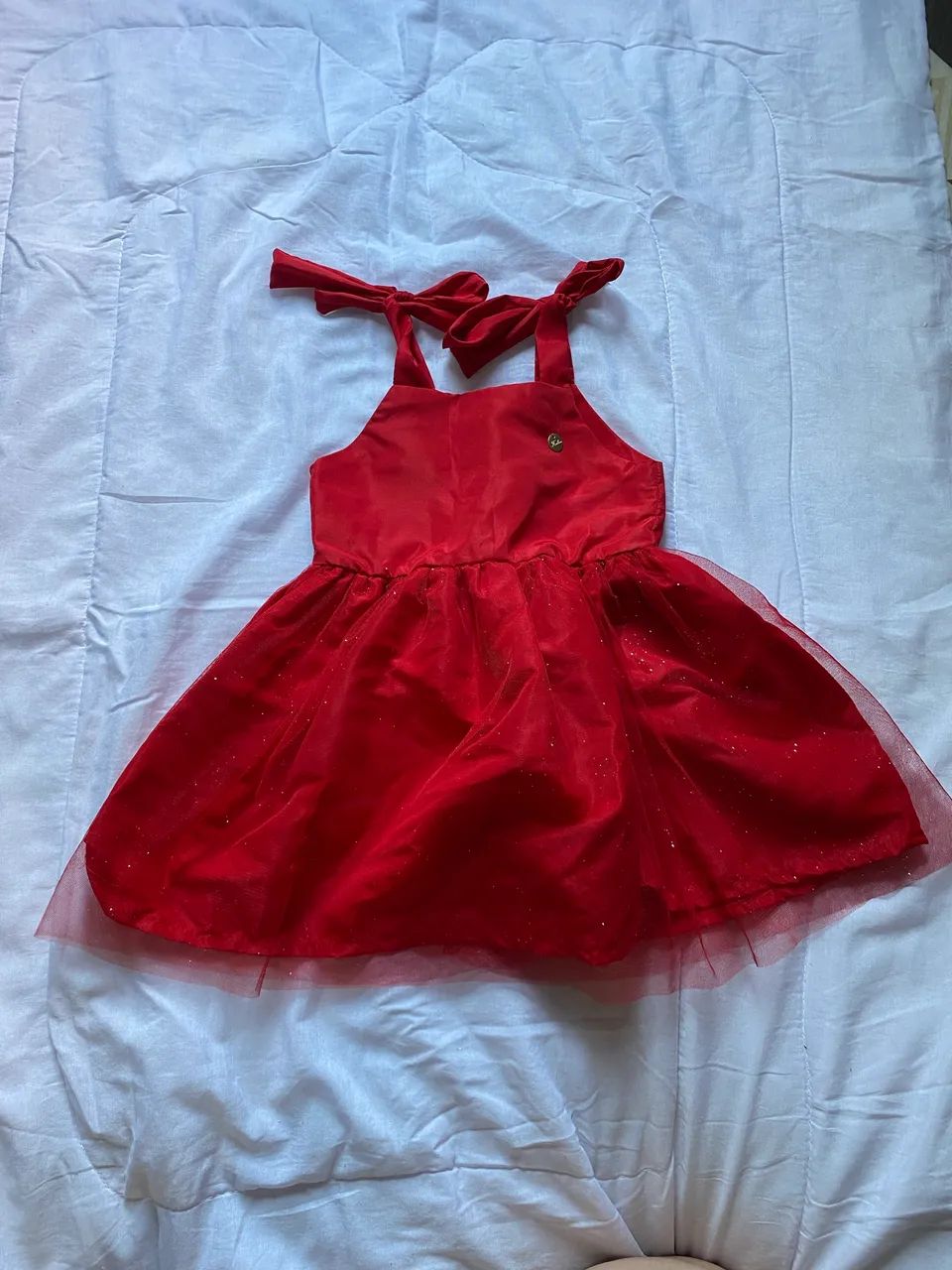 Lote 4 vestidos bebê menina 6 meses a 1 ano 