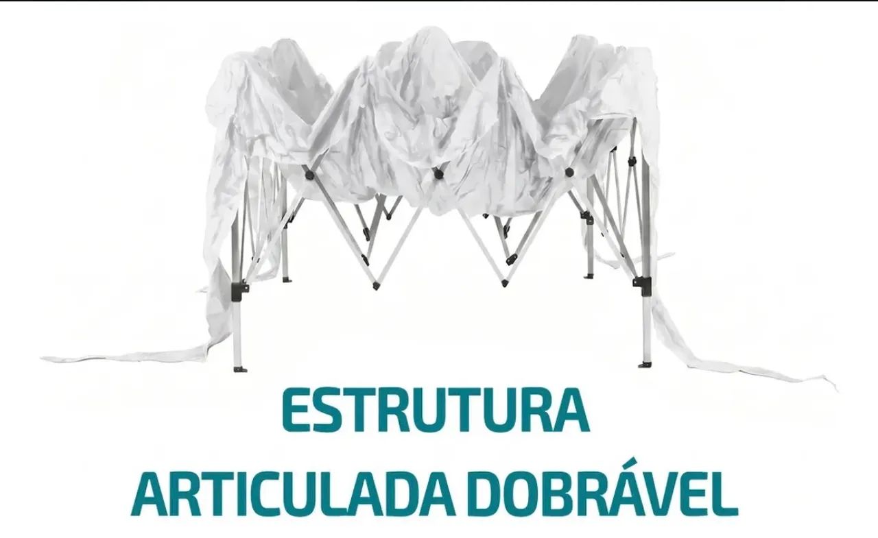 Tenda sanfonada branca 3x3 - Foto 3