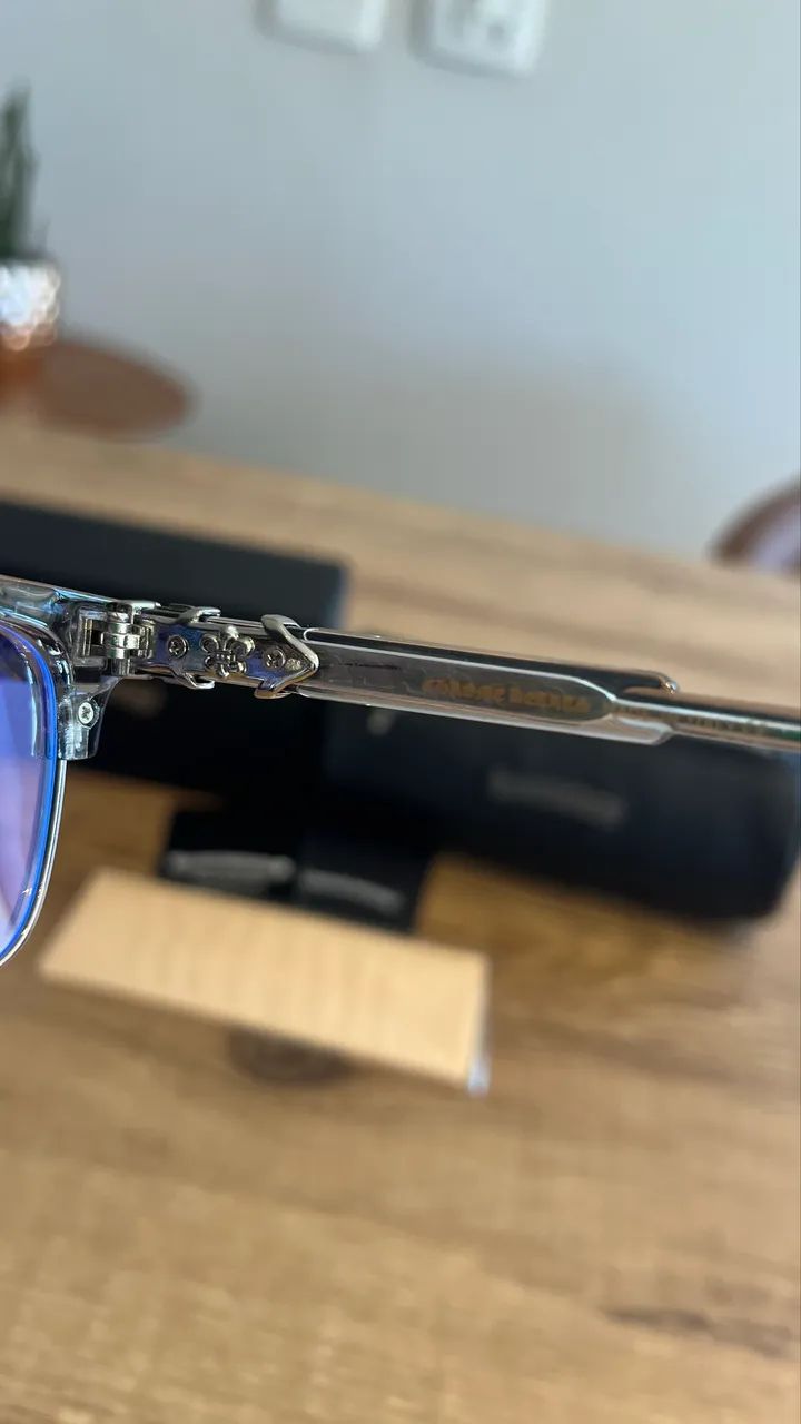 Óculos Chrome Hearts Cinza  - Foto 3