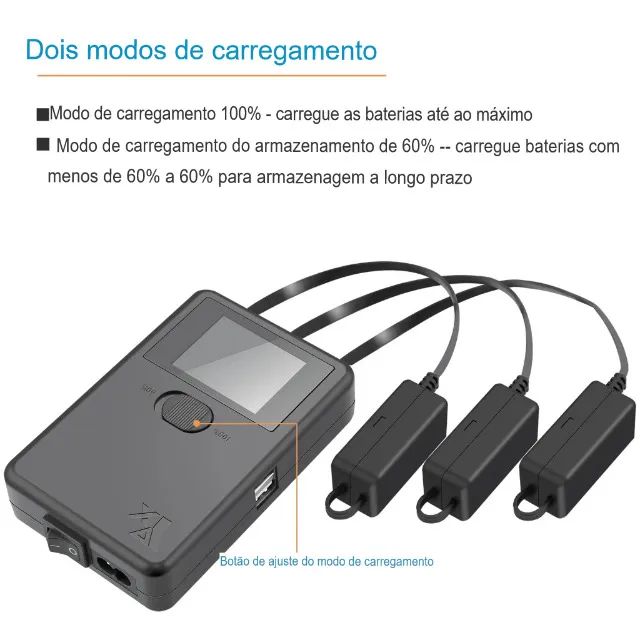 (4 em 1) Carregador Régua Hub USB Estação Carregamento Carga Drone Dji Mini3,4,5 PRO - Foto 3