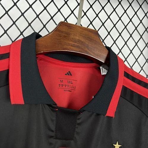 Camisa Flamengo Adidas Preta e Vermelha - Nova - Foto 2