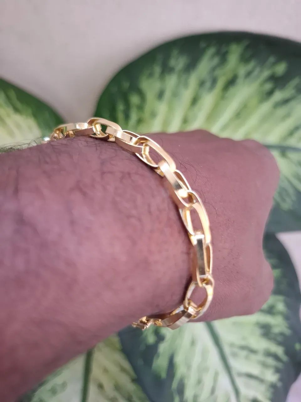 Pulseira de Moeda Antiga elo duplo 4mm - Foto 2