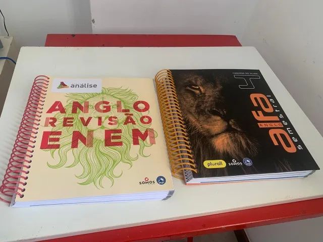 Material de cursinho pré-vestibular Anglo completo + livro de revisão ...