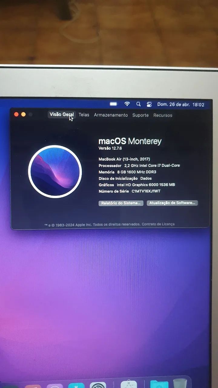 MacBook Air 2017 i7 8GB 中古 MacBook Air 13 pol. 2017 - i7, 8GB RAM, SSD 512GB - Notebooks