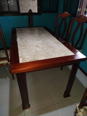 Mesa de Madeira com pedra de Mármore - Foto 3