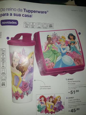 Copo Princesas da Disney tupperware - Foto 2