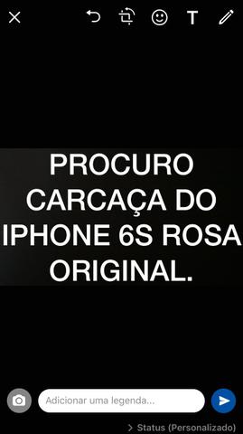 Carcaça do iPhone 6s rosa original