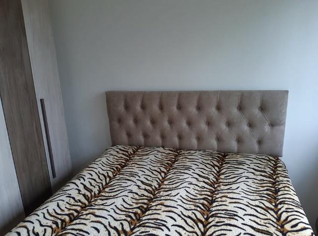 Cabeceira Painel Slim em Capitonê Europeu - Diversas Cores em Courino ou Suede - Foto 5