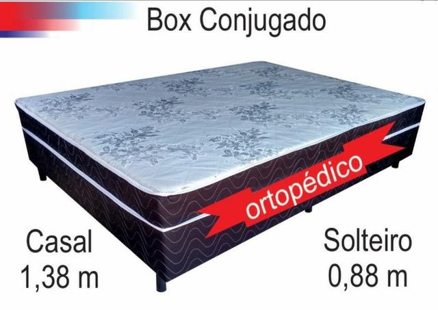 Cama box casal acoplada base e colchão com espuma de 7 cmts - Foto 4