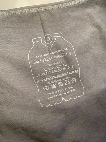 Camiseta Ecológica cor cinza (sublimação e serigrafia) - Foto 3