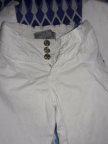 Linda calça branca com elástico na cintura. 36/38 - Foto 2