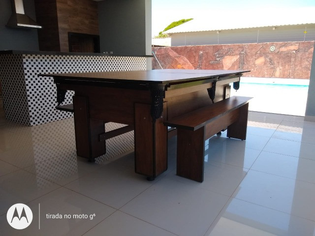 Mesa de Bilhar Tecido Vermelho Modelo FFD3115 - Foto 5
