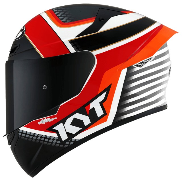 Capacete Kyt TT Course Emanuele Pirro - Vermelho Preto e Branco Novo