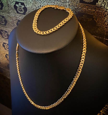 Conjunto em ouro 18k 70 gramas - Foto 3