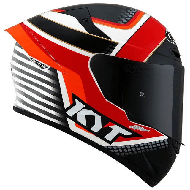 Capacete Kyt TT Course Emanuele Pirro - Vermelho Preto e Branco Novo - Foto 4
