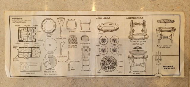 Brinquedo Sala jantar Barbie 1984 c manual original - Foto 4