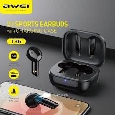 Fone De Ouvido Awei T28 Bluetooth Sem Fio Sports Earbuds - Foto 3