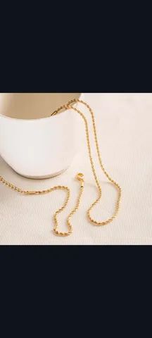 Lindo conjunto de corrente e pulseira cordão baiano  - Foto 4