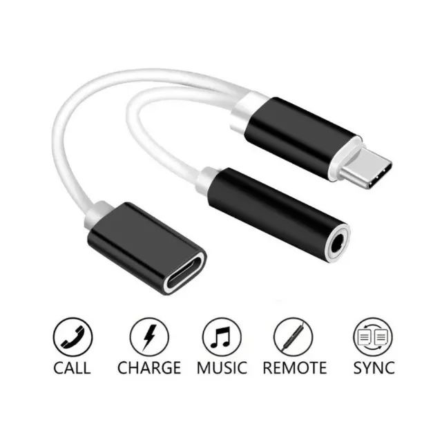 Cabo Y Adaptador Para Celular Tipo C Para Fone E Carregamento - 646 - Foto 3