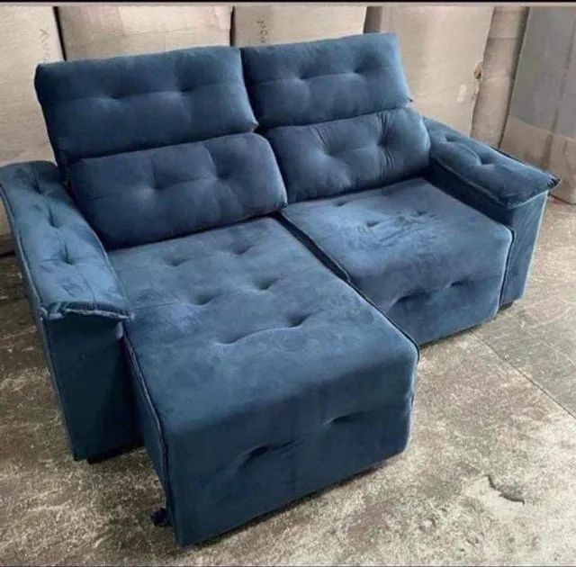 Sofa sem caixa Roma 1,60mts Móveis Jardim Amanda II, Hortolândia